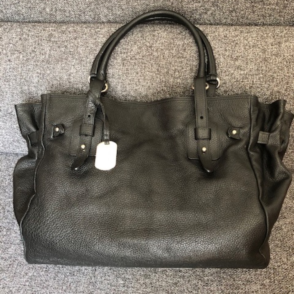 Furla  Black Leather Tote Bag